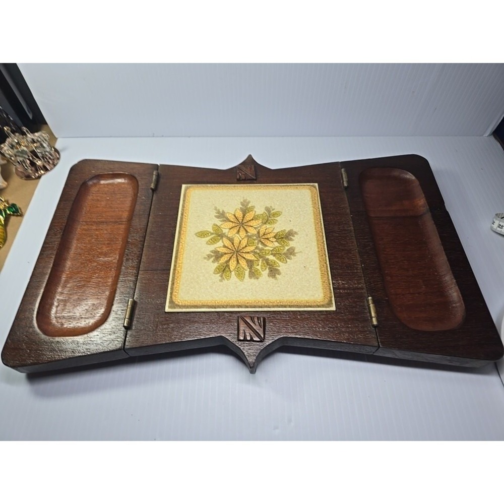VERY UNIQUE Vintage Cheese‎ Board Polynesian, garden party, home entertainment